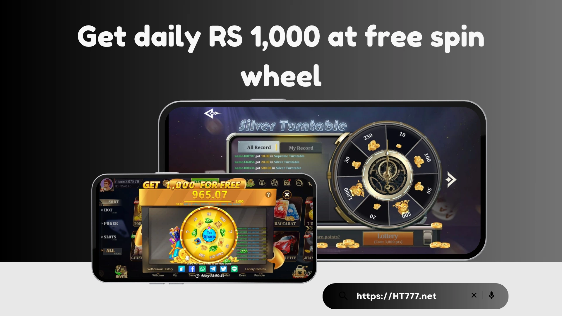 HT777 Game lucky Spin