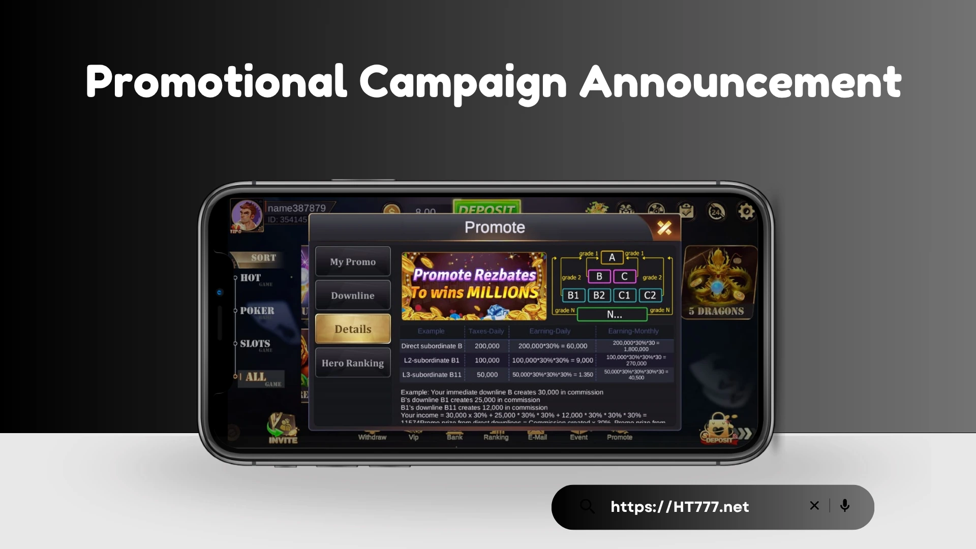 HT777 Game promotions